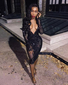 MARLENE sequin lace dress