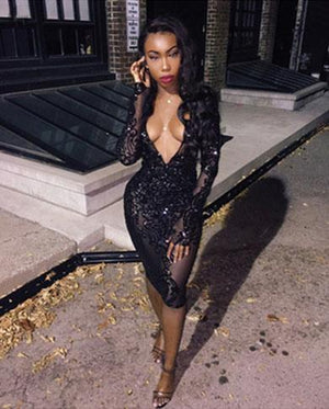 MARLENE sequin lace dress