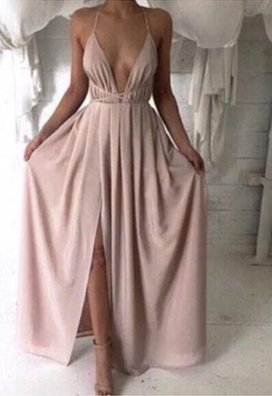ODESSA party split long prom dress