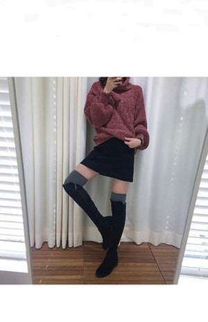 Fall Over Knee High Boots