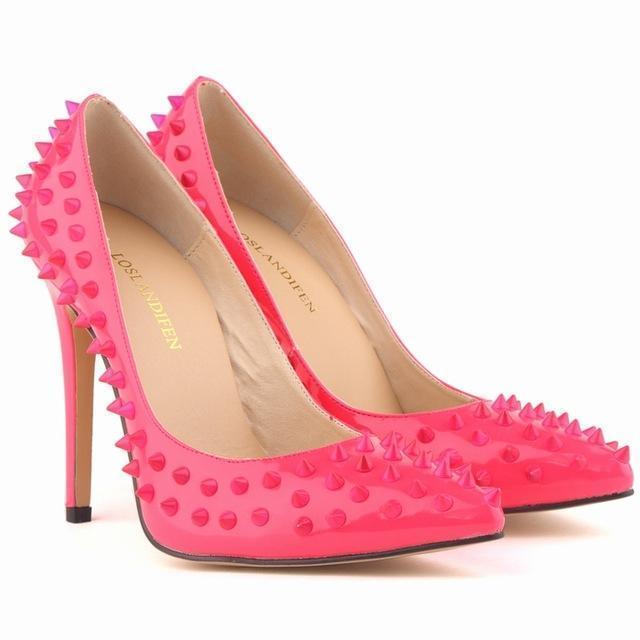 Leather Lady Rivets Shoes